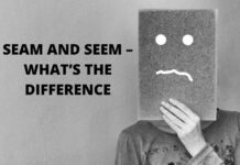 SEAM AND SEEM – WHAT’S THE DIFFERENCE SEAM AND SEEM – WHAT’S THE DIFFERENCE