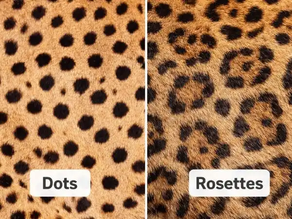 Cheetah vs leopard fur patterns
